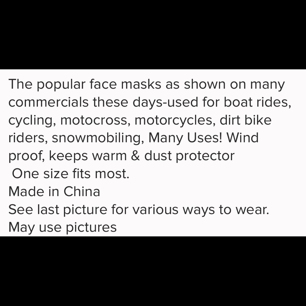 Face Mask For Bug Guard for Motorcycle Riders - Picture 6 of 7